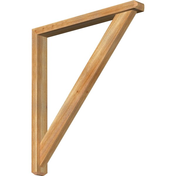 Ekena Millwork Traditional Craftsman Rough Sawn Bracket w/ Offset Brace, Western Red Cedar, 4"W x 36"D x 40"H BKT0402X36X40TRA04RWR - main